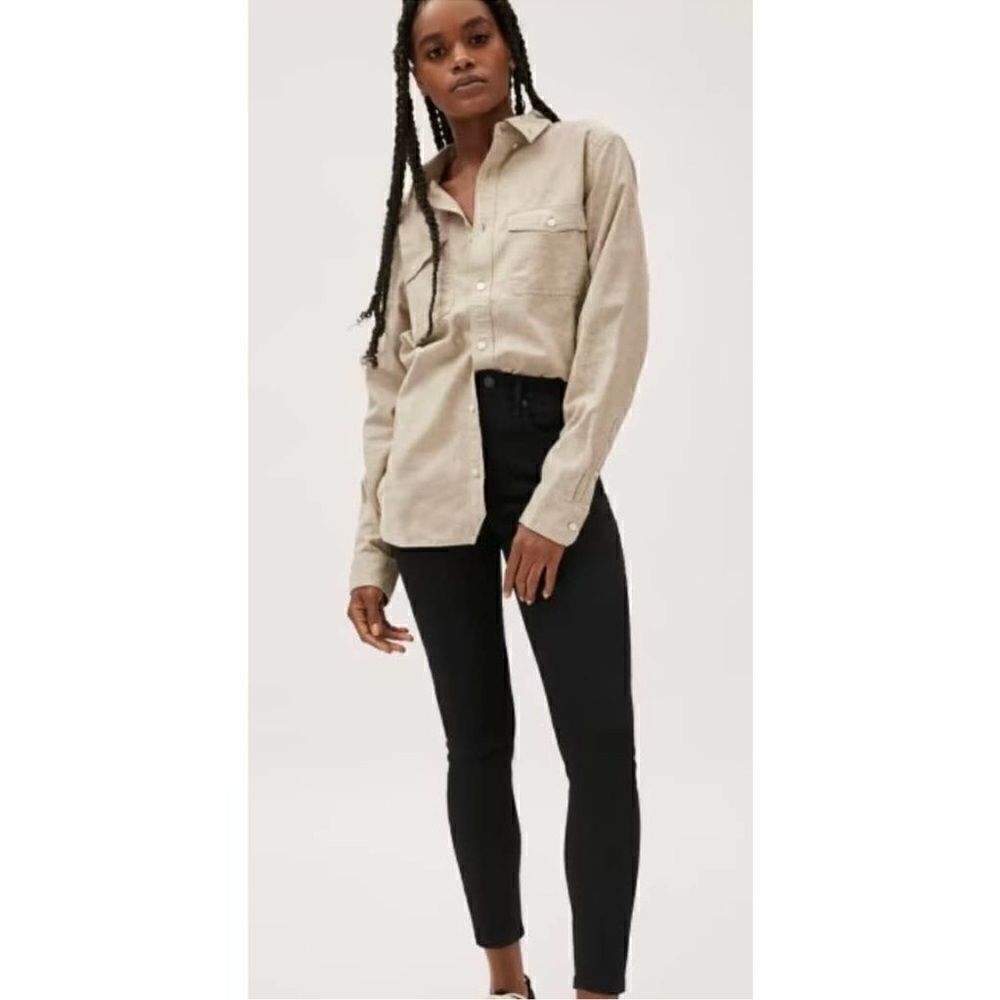 Everlane High Rise Skinny Ankle Denim Jeans Black 30
